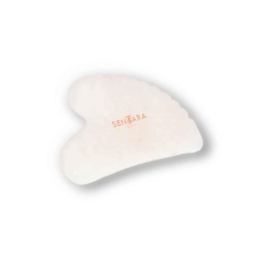 Gua Sha 'White Jade Heart With Teeth'